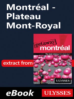 cover image of Montréal--Plateau Mont-Royal